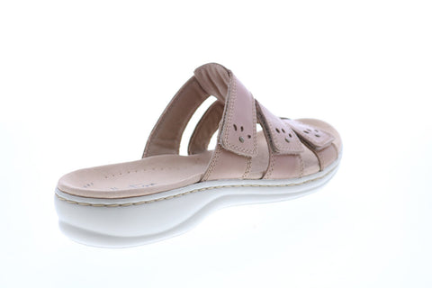 Clarks Leisa Spring 26142821 Womens Beige Leather Flip Flops Sandals Shoes