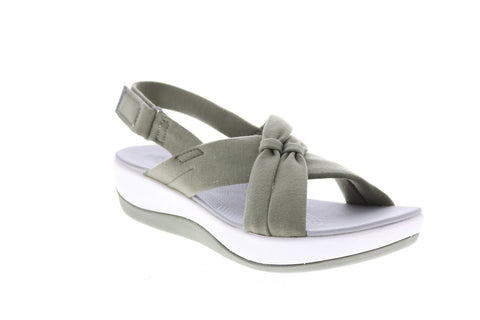 Clarks Arla Belle 26143192 Womens Green Wide Slingback Sandals Shoes