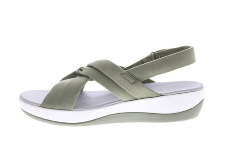 Clarks Arla Belle 26143192 Womens Green Wide Slingback Sandals Shoes