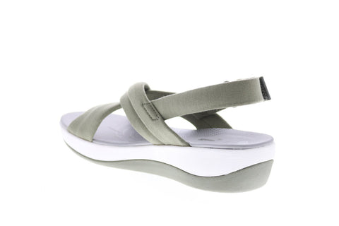 Clarks Arla Belle 26143192 Womens Green Wide Slingback Sandals Shoes