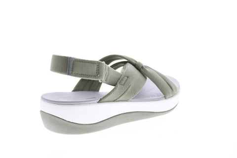 Clarks Arla Belle 26143192 Womens Green Wide Slingback Sandals Shoes