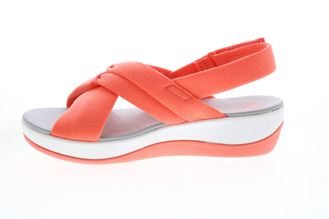 Clarks Arla Belle 26143194 Womens Pink Canvas Slingback Sandals Shoes