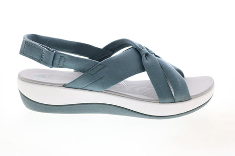 Clarks Arla Belle 26143196 Womens Blue Gray Wide Slingback Sandals Shoes