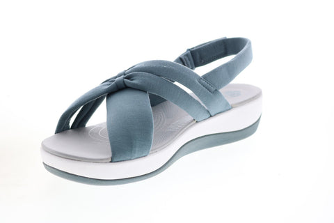 Clarks Arla Belle 26143196 Womens Blue Gray Wide Slingback Sandals Shoes