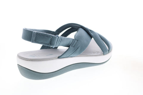 Clarks Arla Belle 26143196 Womens Blue Gray Wide Slingback Sandals Shoes