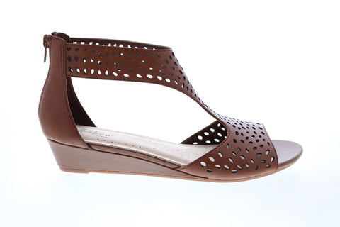 Clarks Abigail Ruby 26143223 Womens Brown Leather Slingback Sandals Shoes