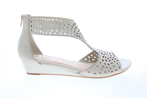 Clarks Abigail Ruby 26143224 Womens Beige Leather Slingback Sandals Shoes