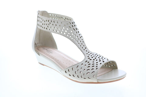 Clarks Abigail Ruby 26143224 Womens Beige Leather Slingback Sandals Shoes