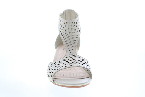 Clarks Abigail Ruby 26143224 Womens Beige Leather Slingback Sandals Shoes