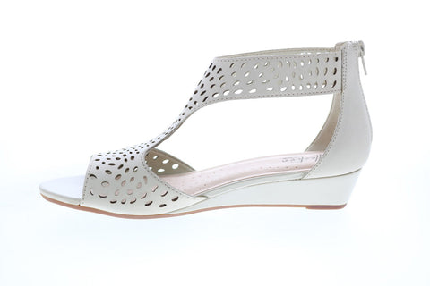 Clarks Abigail Ruby 26143224 Womens Beige Leather Slingback Sandals Shoes