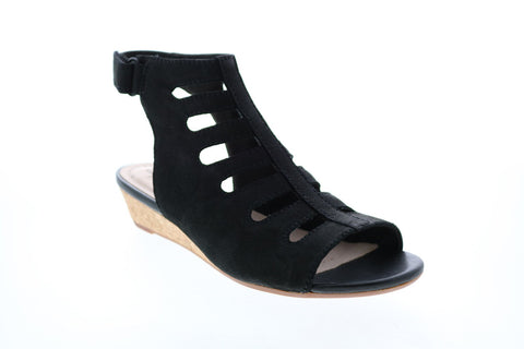 Clarks Abigail Sing 26143225 Womens Black Leather Slingback Sandals Shoes
