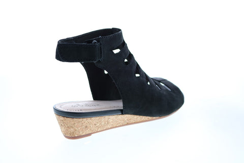 Clarks Abigail Sing 26143225 Womens Black Leather Slingback Sandals Shoes