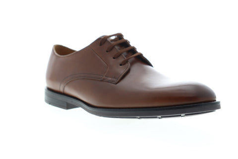 Clarks Ronnie Walk 26143776 Mens Brown Leather Low Top Plain Toe Oxfords Shoes