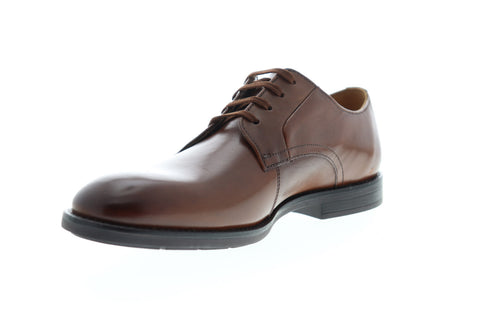 Clarks Ronnie Walk 26143776 Mens Brown Leather Low Top Plain Toe Oxfords Shoes