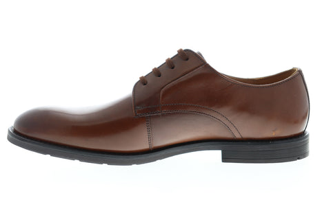 Clarks Ronnie Walk 26143776 Mens Brown Leather Low Top Plain Toe Oxfords Shoes