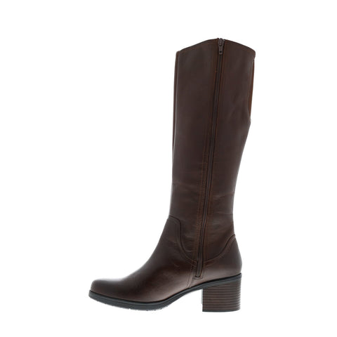 Clarks Hollis Moon 26143938 Womens Brown Leather Zipper Knee High Boots
