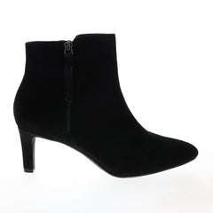 Clarks Calla Blossom 26143891 Womens Black Suede Ankle & Booties Boots