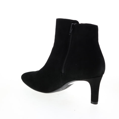 Clarks Calla Blossom 26143891 Womens Black Suede Ankle & Booties Boots