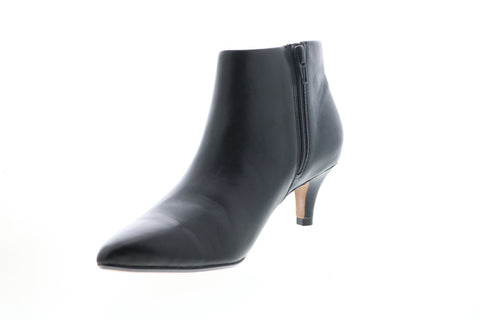 Clarks Linvale Sea 26143924 Womens Black Leather Ankle & Booties Boots