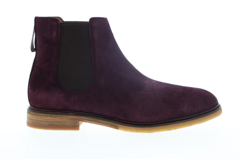 Clarks Clarkdale Gobi 26143996 Mens Burgundy Suede High Top Chelsea Boots