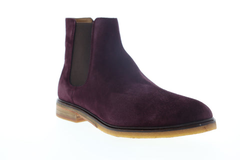 Clarks Clarkdale Gobi 26143996 Mens Burgundy Suede High Top Chelsea Boots
