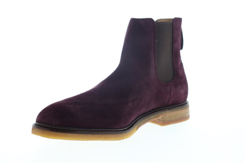 Clarks Clarkdale Gobi 26143996 Mens Burgundy Suede High Top Chelsea Boots