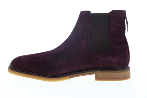 Clarks Clarkdale Gobi 26143996 Mens Burgundy Suede High Top Chelsea Boots