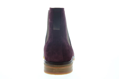 Clarks Clarkdale Gobi 26143996 Mens Burgundy Suede High Top Chelsea Boots