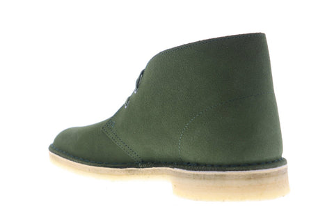 Clarks Desert Boot 26114405 Mens Green Suede Lace Up Desert Boots Shoes