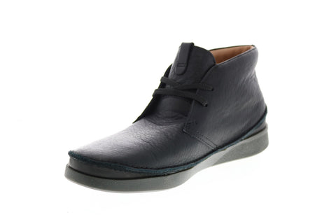 Clarks Oakland Rise 26144068 Mens Black Leather Lace Up Chukkas Boots