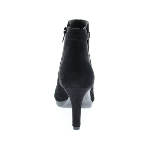 Clarks Adriel Mae 26144382 Womens Black Suede Zipper Ankle & Booties Boots
