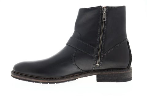 Clarks Clarkdale Spare 26144443 Mens Black Leather Zipper Ankle Boots Shoes