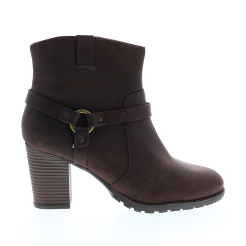 Clarks Verona Rock 26144482 Womens Brown Leather Zipper Ankle & Booties Boots