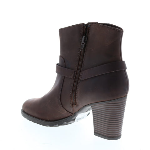 Clarks Verona Rock 26144482 Womens Brown Leather Zipper Ankle & Booties Boots