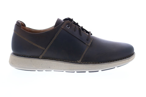 Clarks Un Larvik Lace Mens Brown Plain Toe Oxfords & Lace Ups Shoes