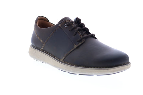Clarks Un Larvik Lace Mens Brown Plain Toe Oxfords & Lace Ups Shoes