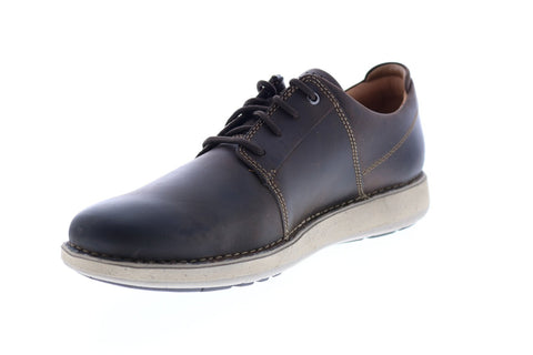 Clarks Un Larvik Lace Mens Brown Plain Toe Oxfords & Lace Ups Shoes