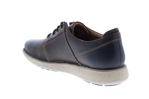 Clarks Un Larvik Lace Mens Brown Plain Toe Oxfords & Lace Ups Shoes