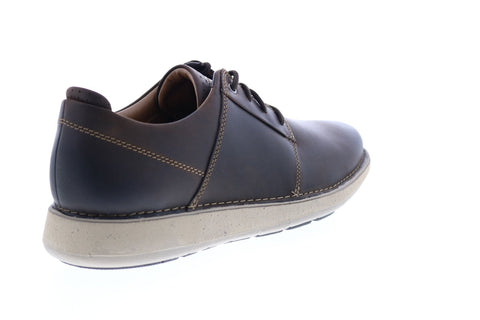 Clarks Un Larvik Lace Mens Brown Plain Toe Oxfords & Lace Ups Shoes