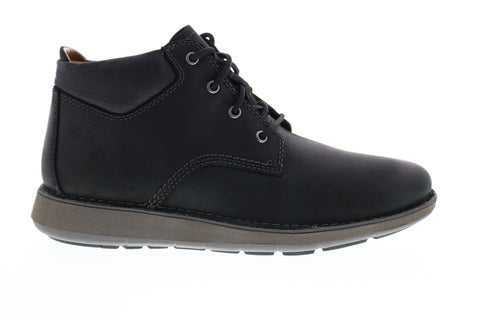 Clarks Un Larvik Top 26144603 Mens Black Leather Lace Up Chukka Boots