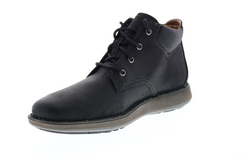 Clarks Un Larvik Top 26144603 Mens Black Leather Lace Up Chukka Boots