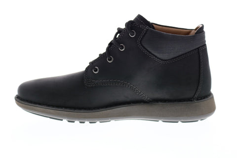 Clarks Un Larvik Top 26144603 Mens Black Leather Lace Up Chukka Boots