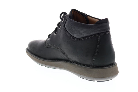 Clarks Un Larvik Top 26144603 Mens Black Leather Lace Up Chukka Boots