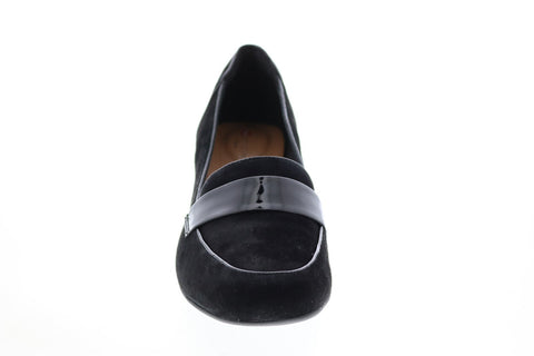 Clarks Un Cosmo Way 26144629 Womens Black Suede Slip On Pumps Heels Shoes