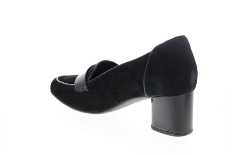 Clarks Un Cosmo Way 26144629 Womens Black Suede Slip On Pumps Heels Shoes