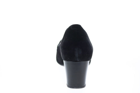 Clarks Un Cosmo Way 26144629 Womens Black Suede Slip On Pumps Heels Shoes