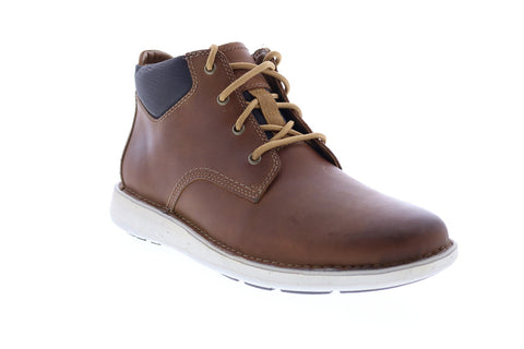 Clarks Un Larvik Top 26144638 Mens Brown Leather Lace Up Chukka Boots