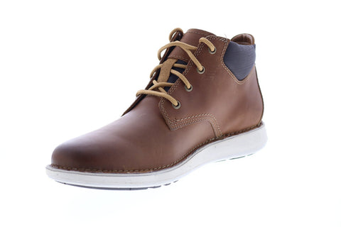 Clarks Un Larvik Top 26144638 Mens Brown Leather Lace Up Chukka Boots