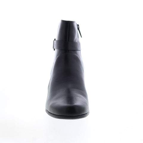 Clarks Un Damson Mid 26144675 Womens Black Leather Ankle & Booties Boots