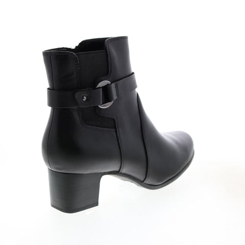Clarks Un Damson Mid 26144675 Womens Black Leather Ankle & Booties Boots